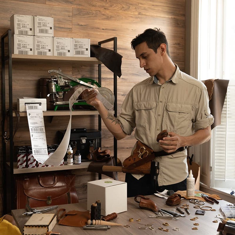 ROLLO ملصقات الشحن الحرارية المباشرة من رولو - 500 ملصق حراري بحجم 4x6 - لفة ملصقات مثقوبة ولصق قوي (درجة تجارية) - Image 5